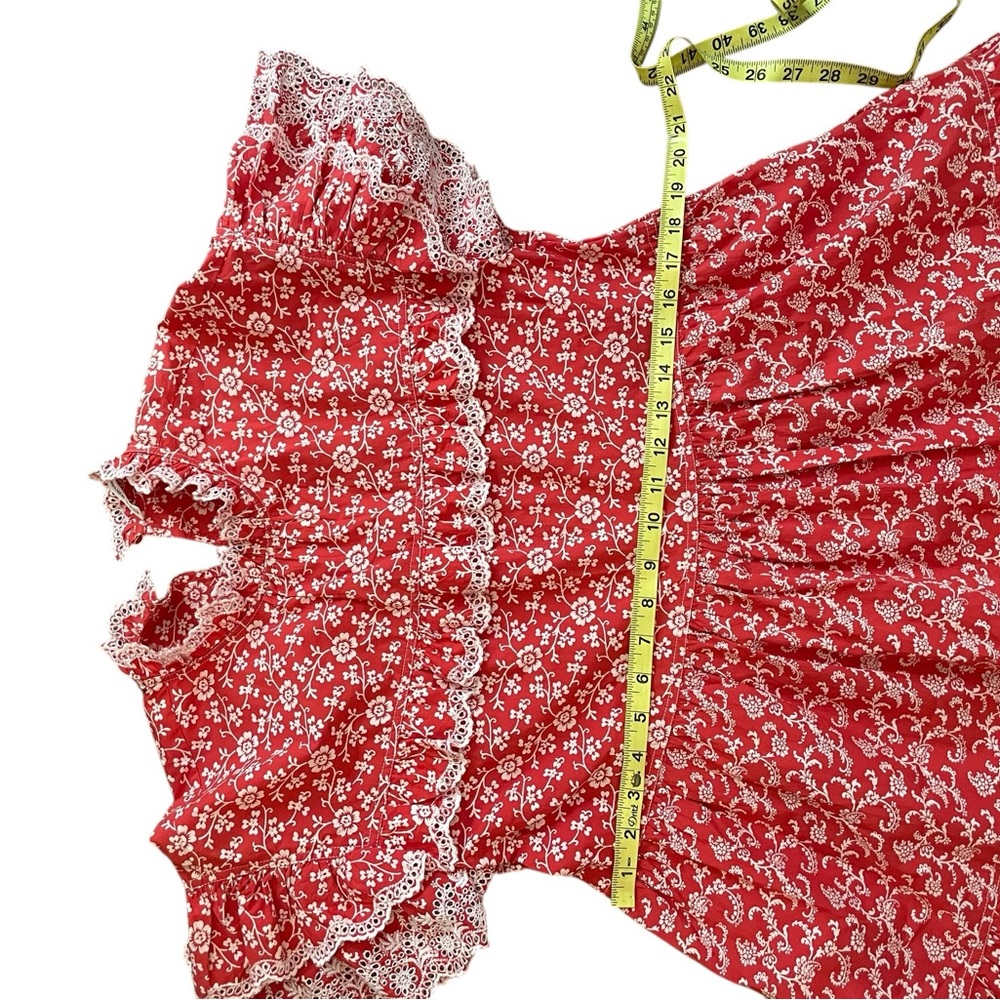 ULLA JOHNSON Leonie Floral Lace Ruffle Dress - Picture 15 of 16